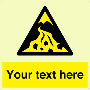 Custom Warning: Debris flow zone